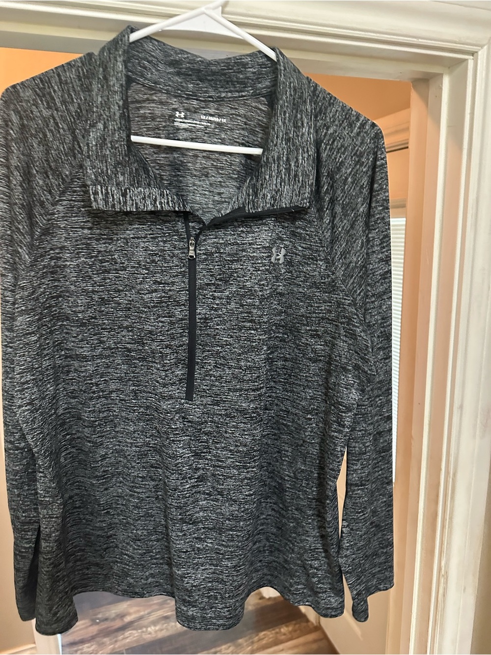 Under Armour Black Heathered Quarter-Zip Pullover